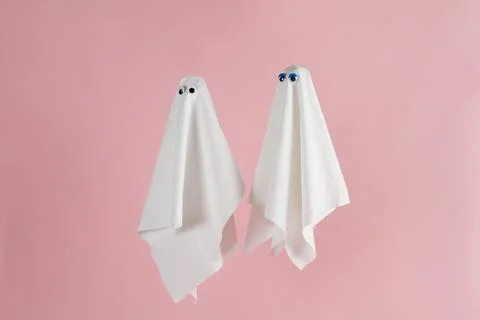 Couple ghost back pink Stock Photos