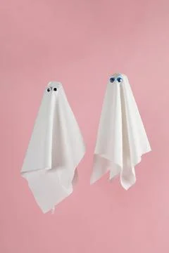 Couple ghost back pink Stock Photos