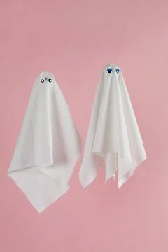 Couple ghost back pink Stock Photos