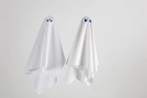 Couple ghost back white Stock Photos