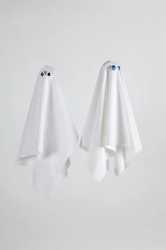 Couple ghost back white Stock Photos