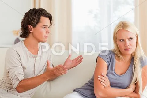 Couple having an argument Stock Photos