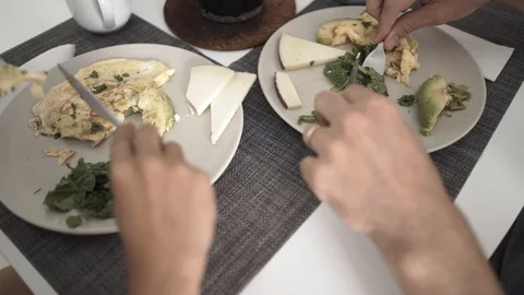 A couple having breakfast Stock Footage 120107637