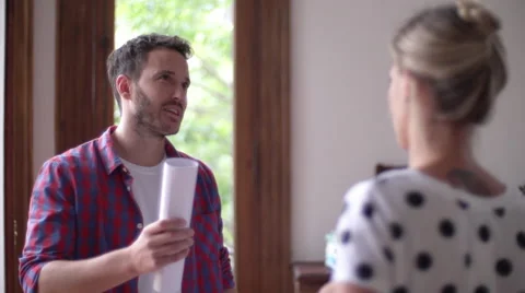 Couple having a conversation Stock Footage 63294406