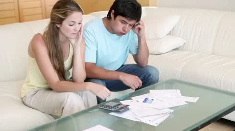 Couple having financial problem Video stock 10812638