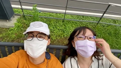 A couple having fun during quarantine Stock Footage 137072910