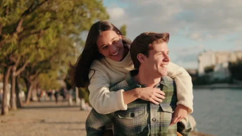 Couple Having Fun in Seville Stock Footage 313152655