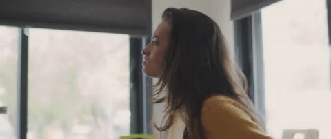 Couple having problems in their relationship, fighting in the kitchen at home Stock Footage 131498983