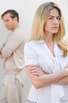 Couple having relationship difficulties Stock Photos