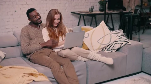 Couple having video chat. 스톡 동영상 169751884