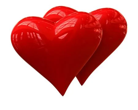 A couple of hearts Stock Illustration