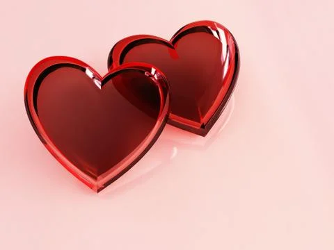Couple of hearts Stock-Illustration