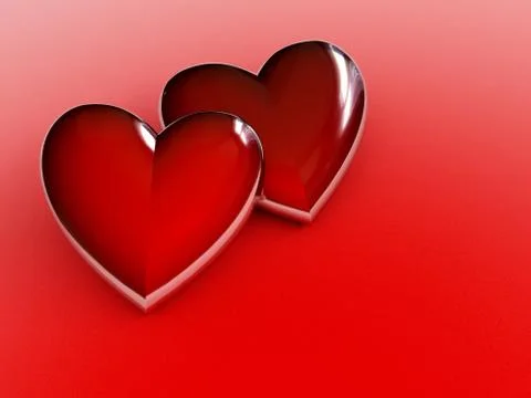 Couple of hearts Stock Illustration