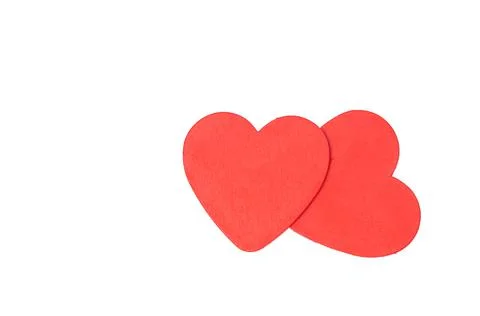 Couple of hearts isolate on white Stock Photos