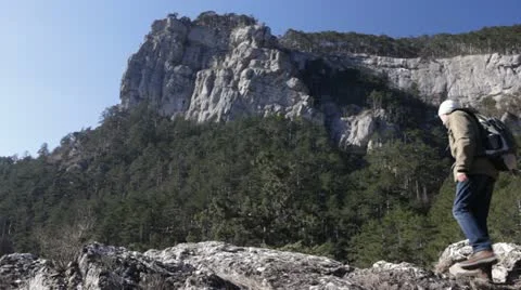 Couple of hikers Stock Footage 13799804