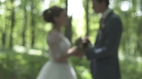 The couple holding the bouquet Stock Footage 59854876