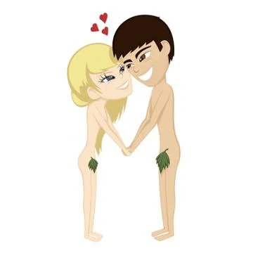 Couple holding hands Stock Illustration