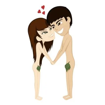 Couple holding hands Stock Illustration