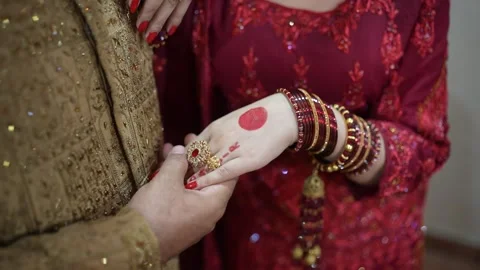 Couple Holding Hands Wedding Ring Close Up Stock Footage 337371690