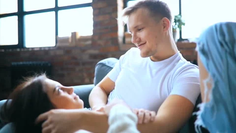 Couple at home Stock Footage 103828686