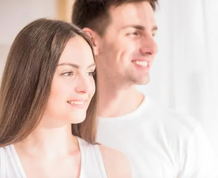 Couple at home Stock Photos