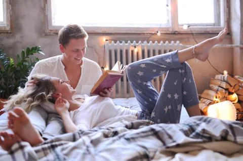 Couple at home Stock Photos