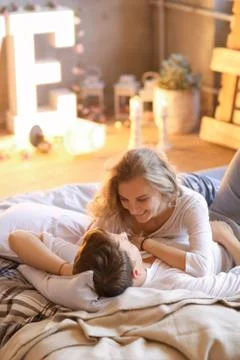 Couple at home Stock Photos