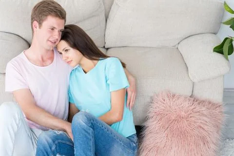 Couple hug loving relationship commitment bond Stock Photos