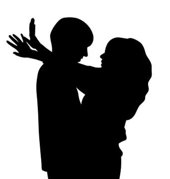 Couple hugging and talking Illustrazione stock