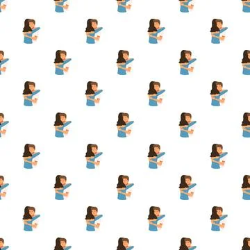 Couple hugging creating seamless pattern and background Ilustração Stock