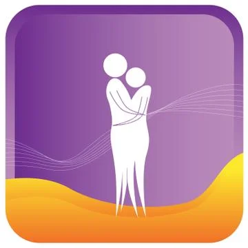 Couple hugging Stock Illustration
