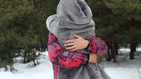Couple hugs Stock Footage 104260031