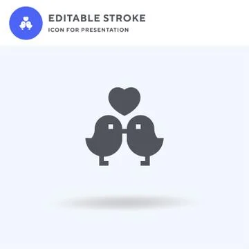 Couple icon vector, filled flat sign, solid pictogram isolated on white, logo Ilustração Stock