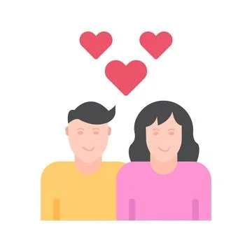Couple icon vector image. Stock Illustration