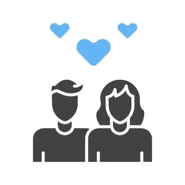 Couple icon vector image. Stock Illustration