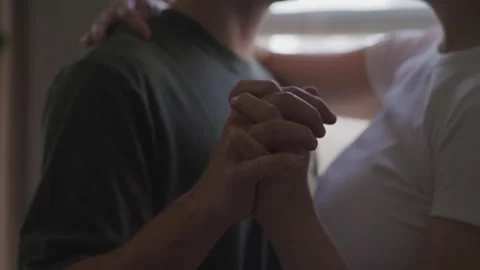 Couple Interlocking Hands Video stock 208724986