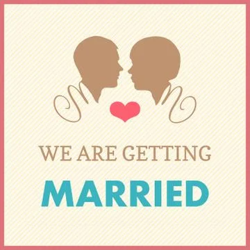 COUPLE INVITATION Stock Illustration