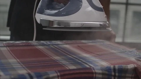 Couple Ironing Clothes Stock Footage 70807994