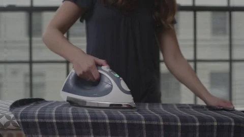 Couple Ironing Clothes Stock Footage 70808217