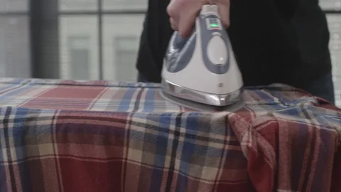 Couple Ironing Clothes Stock Footage 70808399