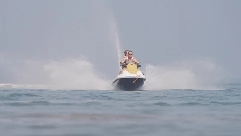Couple on jet ski. Stock Footage 119395933