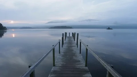 Couple on jetty Stock Footage