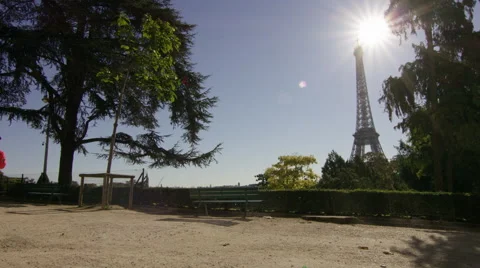 Couple Jogging with the eiffel tower in the background. Stock Footage 63019579