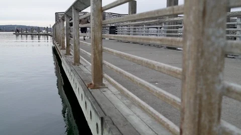 Couple jogging over bridge. Stock Footage 88162781