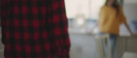 Couple at the kitchen at home, feeling desperate and upset Stock Footage 132365297