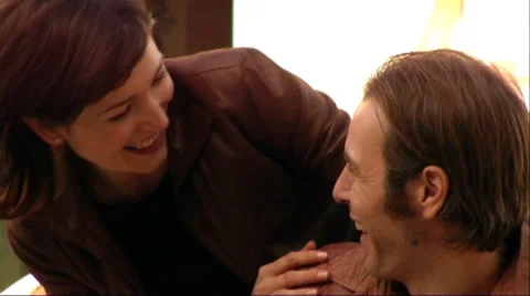 Couple laughing together Stock Footage 43690506