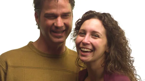 Couple laughs together Stock Footage 33832008