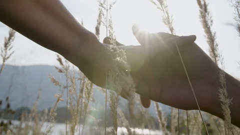 Couple letting go of their hands Stock Footage