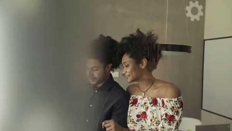 Couple looking at digital tablet together Stock Footage 75172211