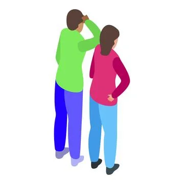 Couple looking forward and planning future together Illustrazione stock